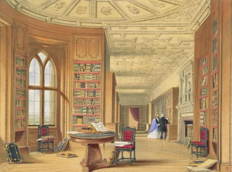 Biblioteka, zamek Windsor, 1838
